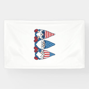 Patriotic Gnome Trio Vintage Vector Shirt Design_1 Banner