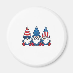 Patriotic Gnome Trio Vintage Vector Shirt Design_1 Magnet