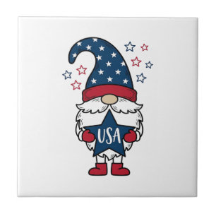 Patriotic Gnome USA Star Vector Shirt Design_1 Tile