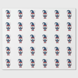 Patriotic Gnome USA Star Vector Shirt Design_1 Wrapping Paper