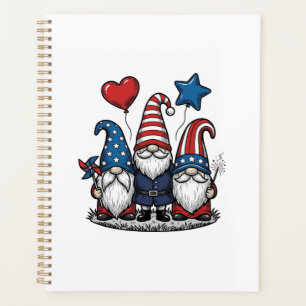 Patriotic Gnome Vintage Engraving Vector Design_1 Planner