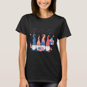 Patriotic Gnomes Fireworks Usa Independence Day 4t T-Shirt