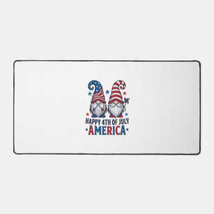 Patriotic Gnomes Happy 4th of July America Shirt_1 Desk Mat