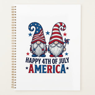 Patriotic Gnomes Happy 4th of July America Shirt_1 Planner