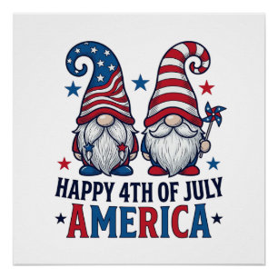 Patriotic Gnomes Happy 4th of July America Shirt_1 Poster