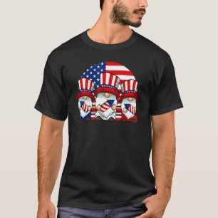 Patriotic Gnomies 4th Of July Gnome American Flag T-Shirt