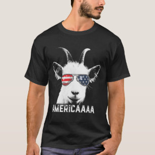 Patriotic Goat 4th Of July T Shirt Boys Funny Goat