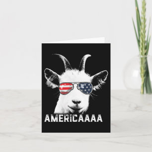 Patriotic Goat 4th Of July T Shirt Boys Funny Goat Card
