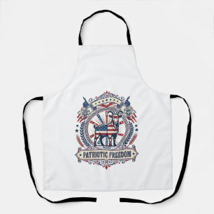 Patriotic Goat Farm Vector Graphic Tee_1 Apron
