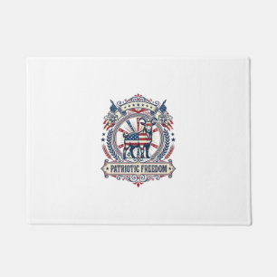 Patriotic Goat Farm Vector Graphic Tee_1 Doormat