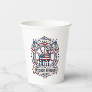 Patriotic Goat Farm Vector Graphic Tee_1 Paper Cups