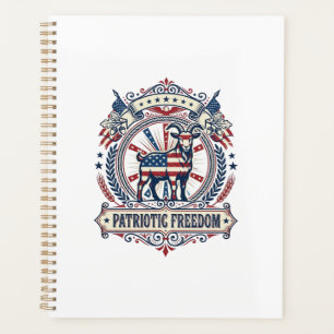Patriotic Goat Farm Vector Graphic Tee_1 Planner