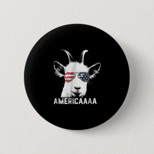 Patriotic Goat Funny Goat America 6 Cm Round Badge