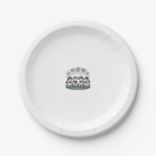 Patriotic Goats Fireworks Vintage Shirt Design_1 Paper Plate