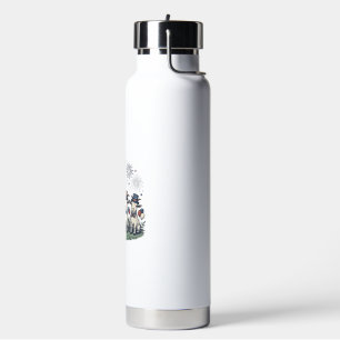 Patriotic Goats Fireworks Vintage Shirt Design_1 Water Bottle