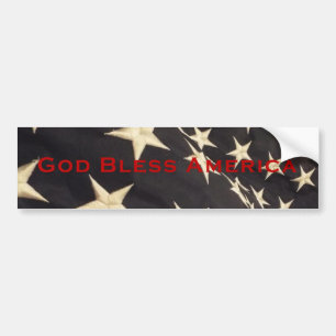 Patriotic "God Bless America" Bumper Sticker