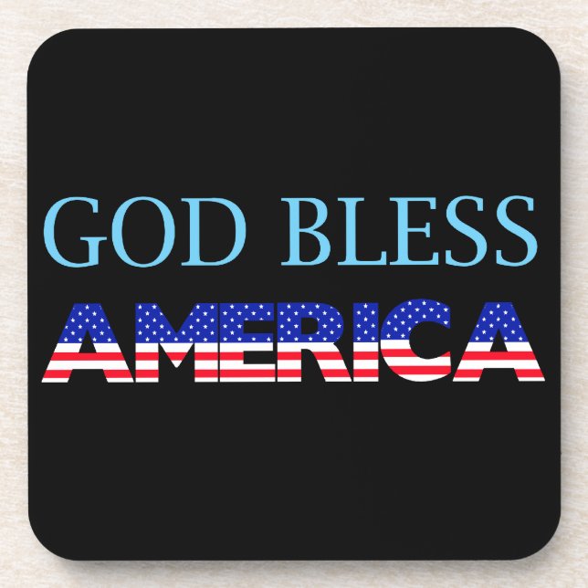 Patriotic God Bless America Coaster (Front)
