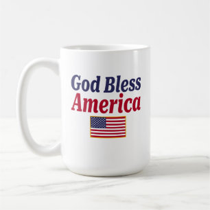 Patriotic God Bless America Coffee Mug