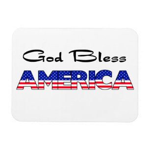Patriotic God Bless America Magnet