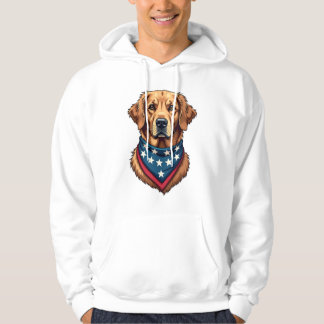 Patriotic Golden Retriever Bandanna Vintage Tee 4