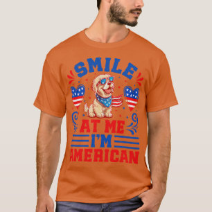 Patriotic Golden Retriever Dog 1 T-Shirt