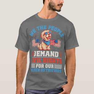 Patriotic Golden Retriever Dog T-Shirt