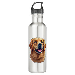 Patriotic Golden Retriever Face Vintage Shirt 4 710 Ml Water Bottle