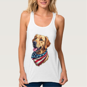 Patriotic Golden Retriever Head Vintage Shirt