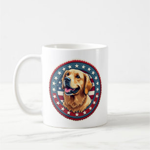 Patriotic Golden Retriever Heritage Seal Tee 4 Coffee Mug