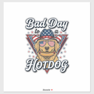 Patriotic Golden Retriever Hotdog Vintage Shirt De