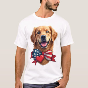 Patriotic Golden Retriever Lover Vintage Shirt