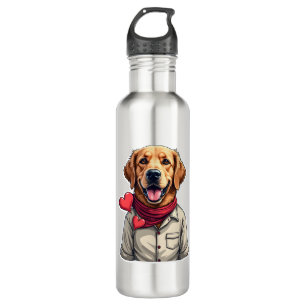 Patriotic Golden Retriever Lover Vintage Shirt 2 710 Ml Water Bottle