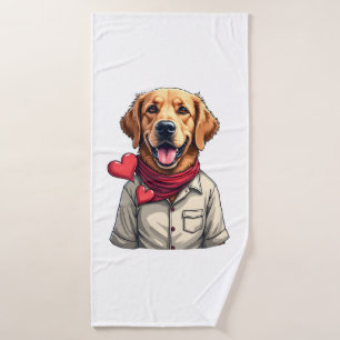 Patriotic Golden Retriever Lover Vintage Shirt 2 Bath Towel
