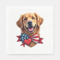Patriotic Golden Retriever Lover Vintage Shirt