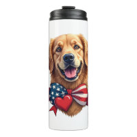 Patriotic Golden Retriever Lover Vintage Shirt