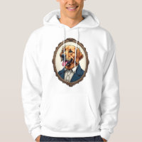 Patriotic Golden Retriever Portrait Vintage Tee