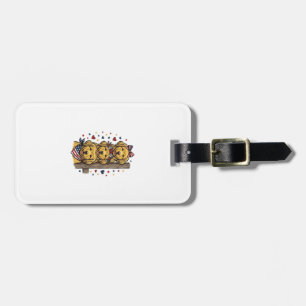 Patriotic Golden Retriever Puppies Vintage Shirt D Luggage Tag