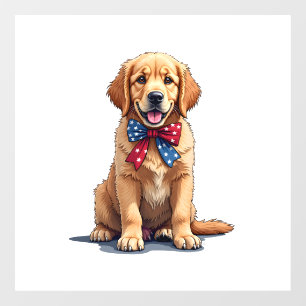 Patriotic Golden Retriever Puppy Vintage Shirt