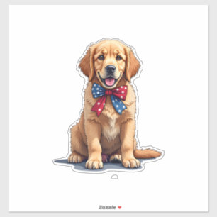 Patriotic Golden Retriever Puppy Vintage Shirt