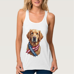 Patriotic Golden Retriever Rescue Vintage Tee