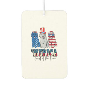 Patriotic Goldendoodle Dog 4th of July America USA Car Air Freshener