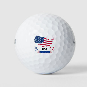 Patriotic Golf Balls American flag