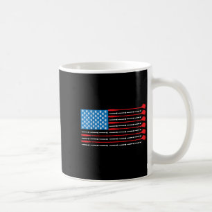 Patriotic Golf Shirt - Usa Flag Golf Clubs & G Coffee Mug