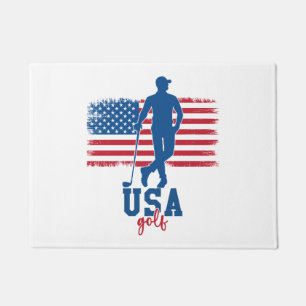 Patriotic Golf USA Doormat