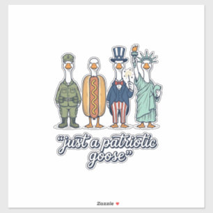 Patriotic Goose Lineup Vintage Vector Shirt_1