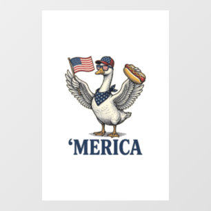 Patriotic Goose 'Merica Hot Dog Vintage Shirt Desi