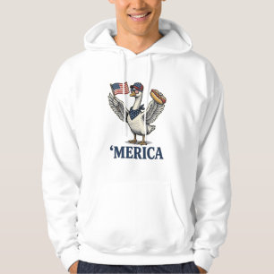 Patriotic Goose 'Merica Hot Dog Vintage Shirt Desi