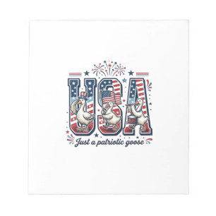Patriotic Goose USA Vintage Fourth of July Shirt ( Notepad