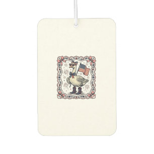 Patriotic Goose Vintage Engraving Car Air Freshener