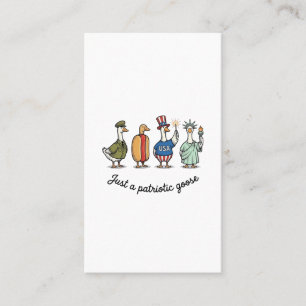 Patriotic Goose Vintage Engraving Funny USA Shirt  Business Card